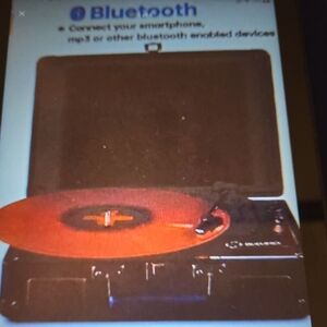 BULUMO Bluetooth Vinyl LP Record Player Turntable Built In Speakers Converts MP3